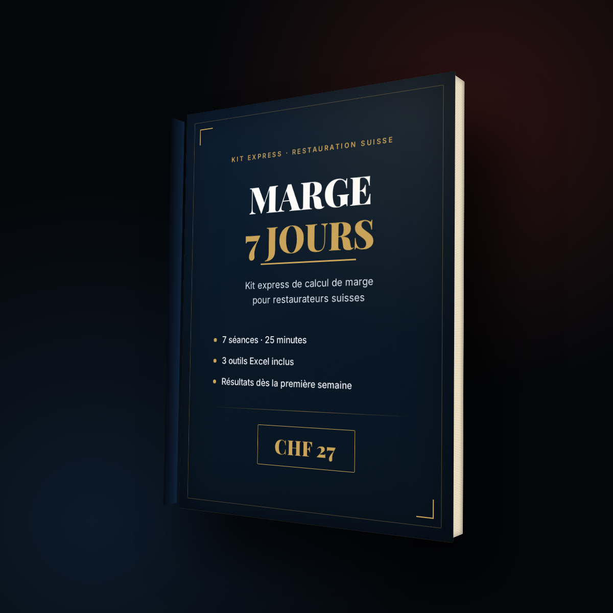 MARGE 7 JOURS - mockup livre 3D